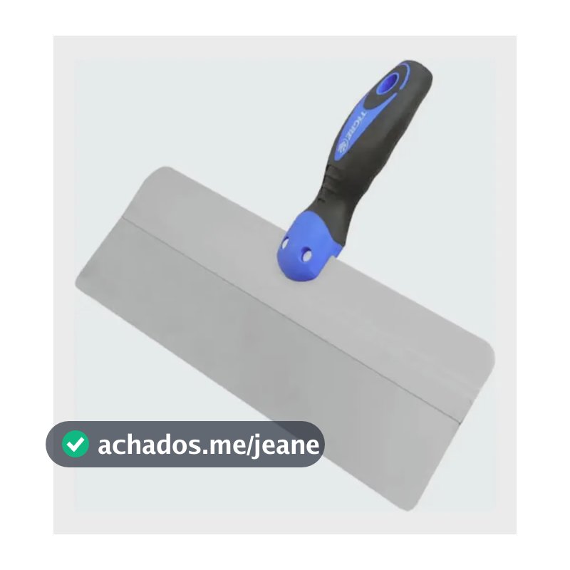 Espatula Inox Tigre Para Massa Gesso Drymall 30cm Modelo T