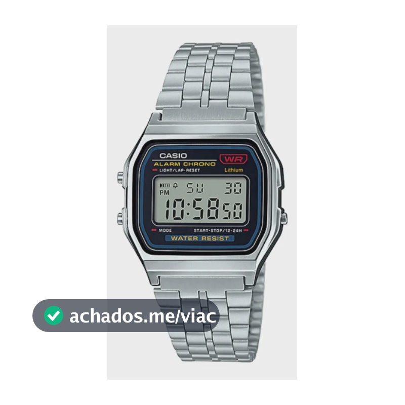 Relógio De Pulso Casio Vintage A159 Unissex Digital A Prova Dagua