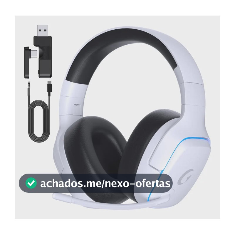 Headset Gamer 2.4GHz 5.3GHz com Microfone Fone de Ouvido Bluetooth Sem Fio PS5 PC XBOX Adaptador Receptor 7.1 LED RGB Olafvi Captain 780