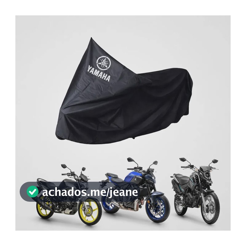 Capa Cobrir Moto Couro Impermeável Protetora Sol Chuva Preto Yamaha Fazer Fz25 250