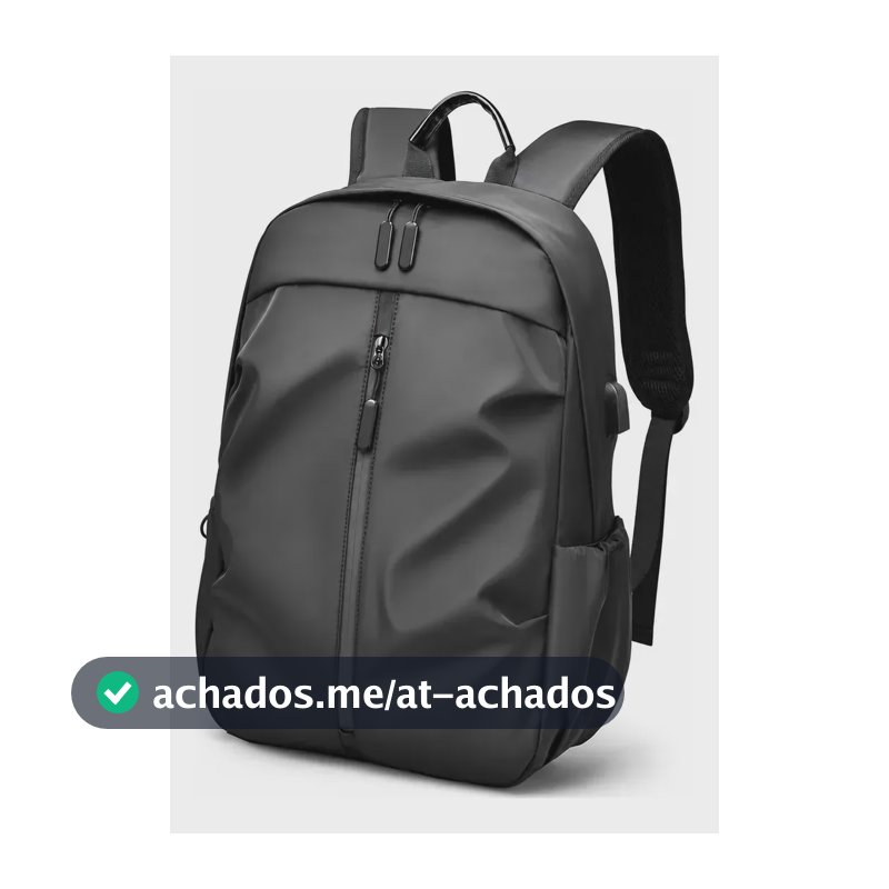 Mochila Masculina 20L Notebook 16 USB Escolar Faculdade Impermeável com Alça Reforçada