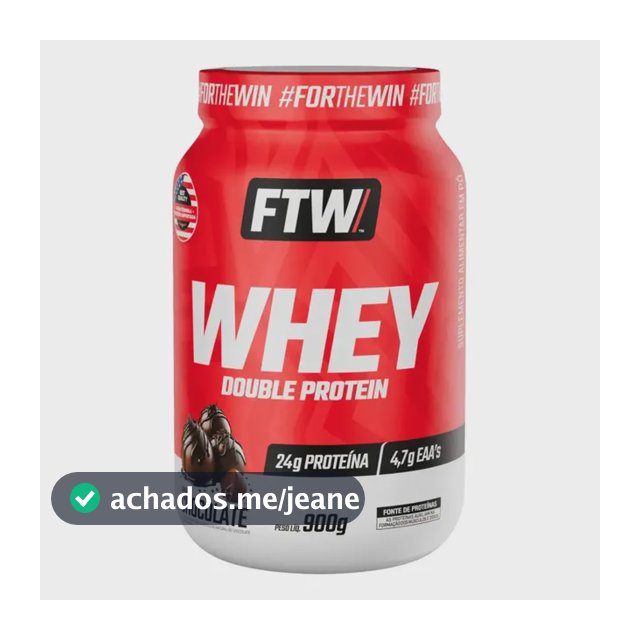 Whey Double Protein 900g Sabor Chocolate - FTW