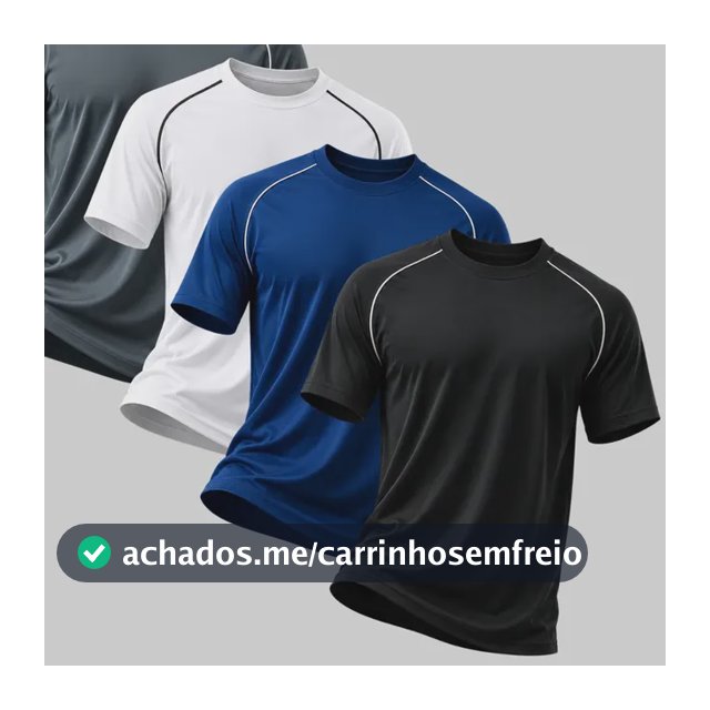 Kit  4 Camisetas Masculina Dry Fit Ultra Leve Academia