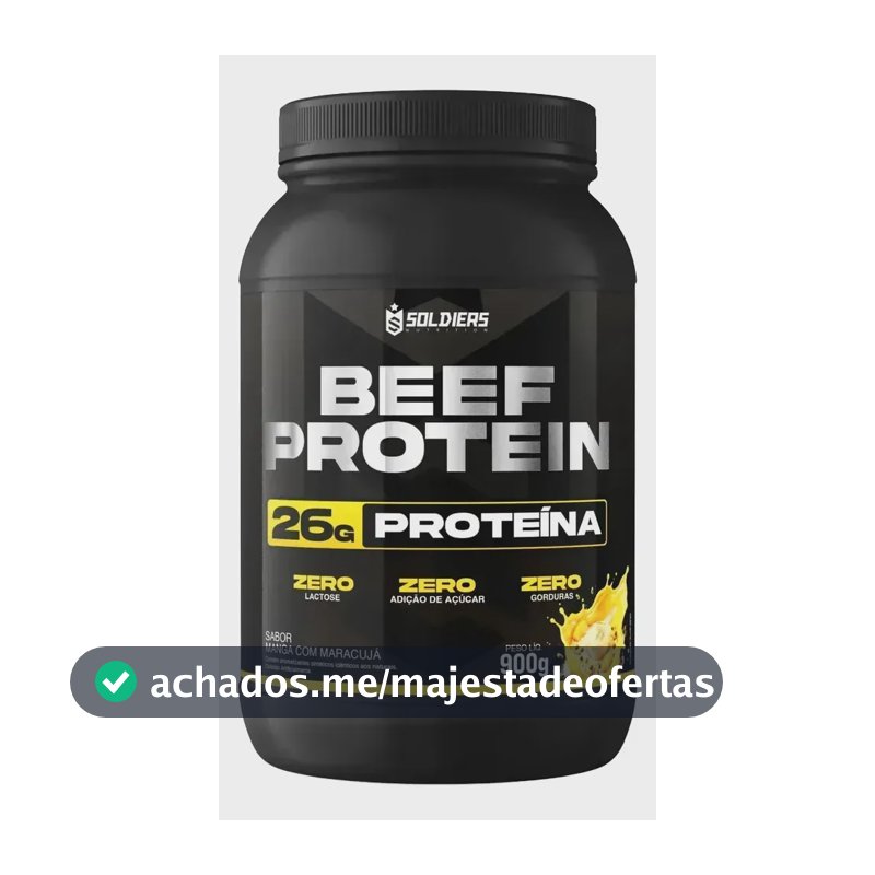 Proteína Beef Protein Zero Lactose Suplemento Alimentar Em Pó Manga Com Maracujá 900g - Soldiers Nutrition