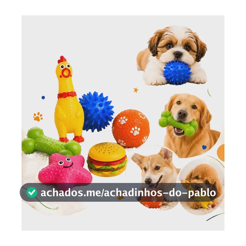Kit 6 Brinquedos Para Cachorro Anti Estresse Mordedor Pet