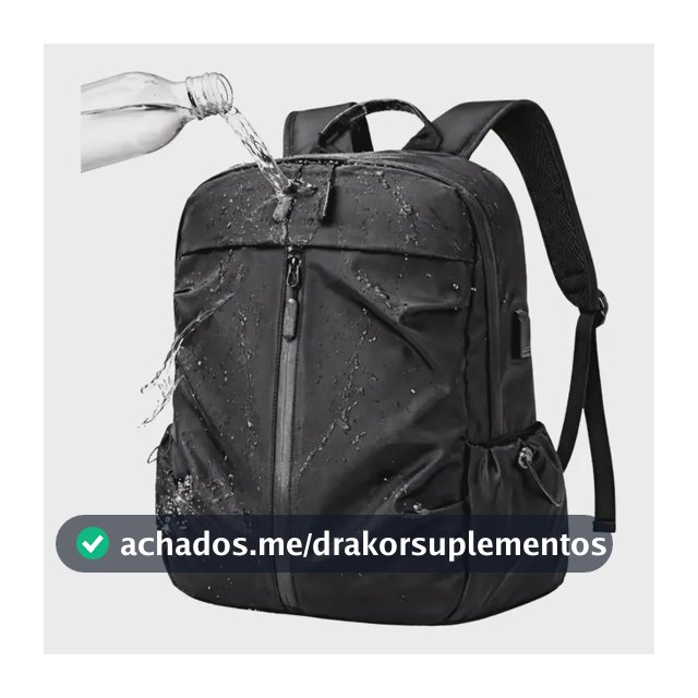 Mochila Masculina Faculdade Impermeável Notebook Entrada Usb