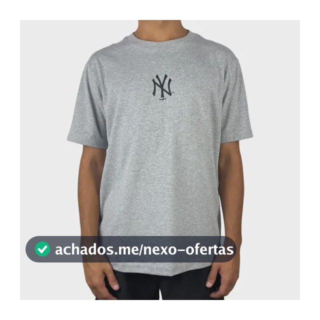Camiseta New Era New York Yankees Mescla Cinza