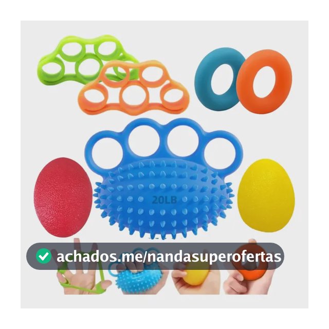 Kit 7 Peças Bolas E Anéis Para Exercício De Mão