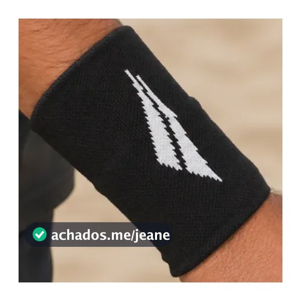 1 Par Munhequeira Seca Suor Tênis Beach Tennis Atoalhada Preto Único