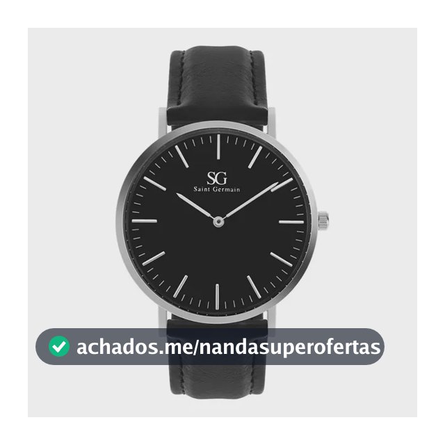 Relógio Masculino Saint Germain Murray Caixa Prateada de 40mm