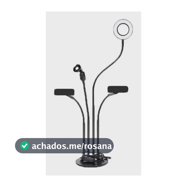 Ring Light Suporte Articulado De Mesa Live Stream Celular