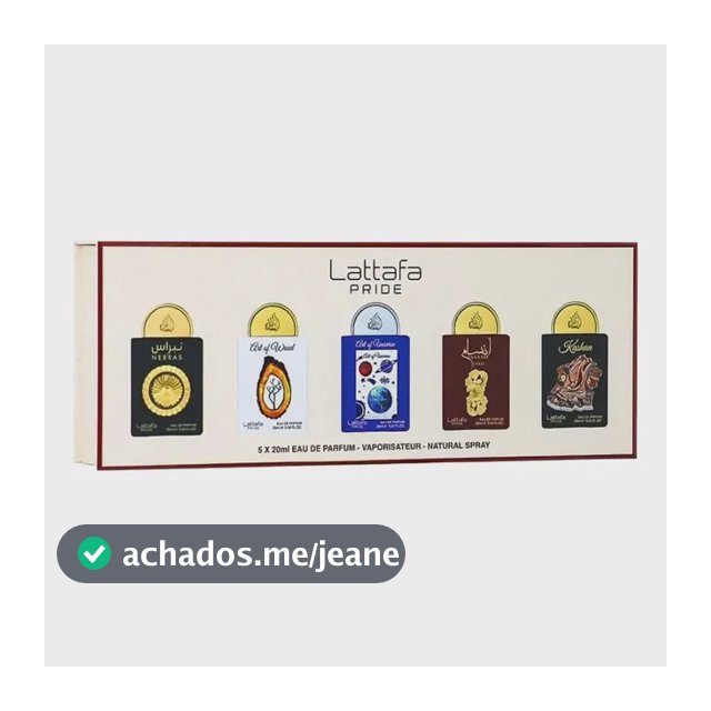 Kit Perfume Lattafa Pride Gift Set Box 03 Eau De Parfum Unissex 5x20ml