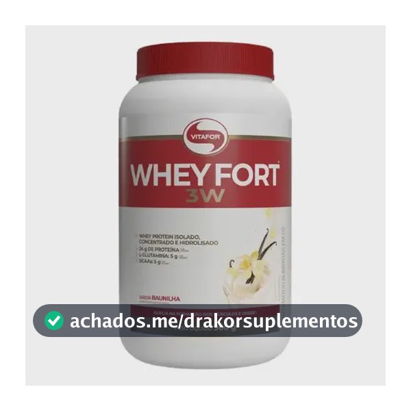 Whey Fort 3w Baunilha 900g Vitafor Baunilha