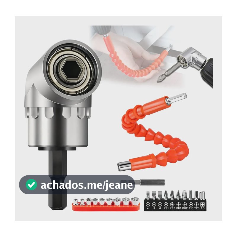 Adaptador Angular Extensor Parafusadeira Bits Cabo Soquete