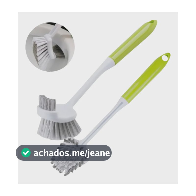 Escova Dupla Limpa Rejunte Cantos Vaso Pia Multiuso Verde