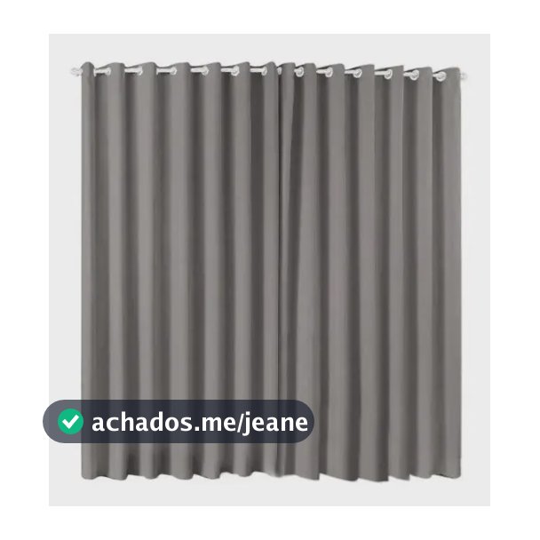 Cortina Ludatex Blackout Tecido 4,00x2,00 Cor Cinza