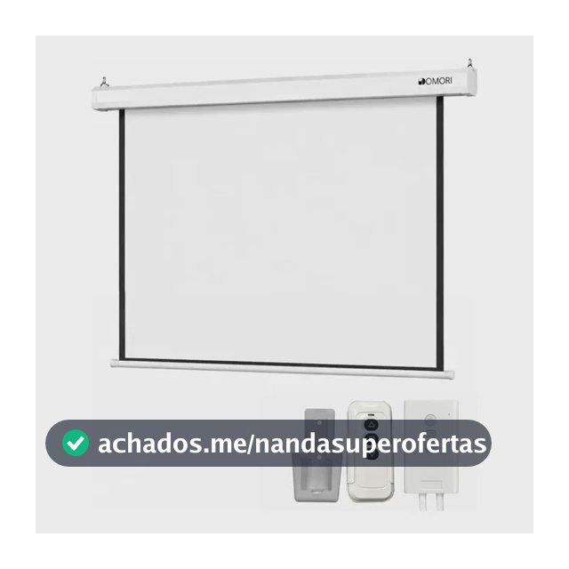 Tela De Projeção Elétrica Retrátil - Domori - 120 Polegadas C/ Controle Remoto Automação Alexa Igreja Matte White Hd Profissional Premium