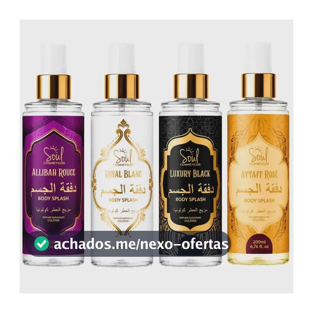 Body Splash Arabe C/4un 200ml Perfume Feminino de Luxo Alta Concentração