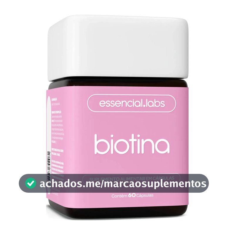 BIOTINA 45mcg - Fórmula Avançada para os Cabelos, Pele e Unhas - 60 doses