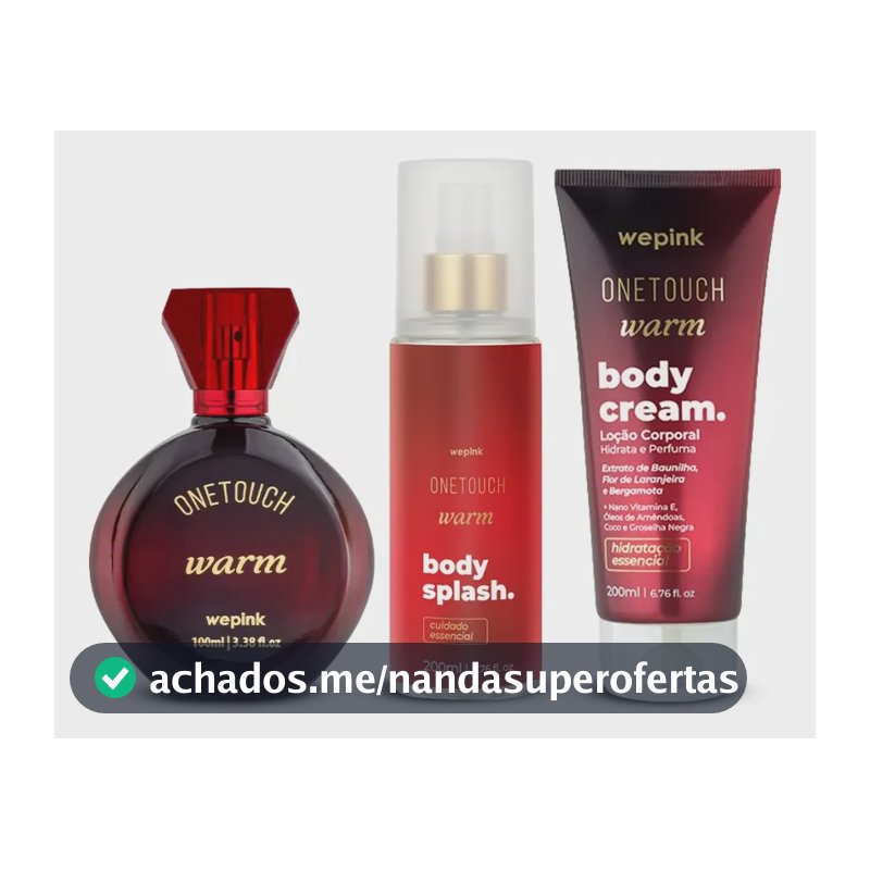 Kit Wepink One Touch Warm - Perfume, Body Splash E Body Cream