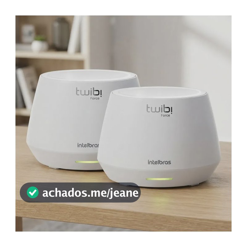 Conjunto Roteador Mesh Wifi 6 Intelbras Twibi Force Ax 2 Uni Branco