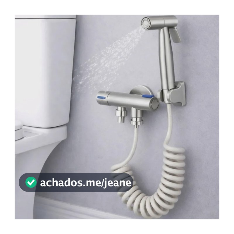 Kit Prime Ducha Higiênica Teoliver Registro Duplo Duas Saídas Bidê Chuveirinho Duplo Encaixe Banheiro