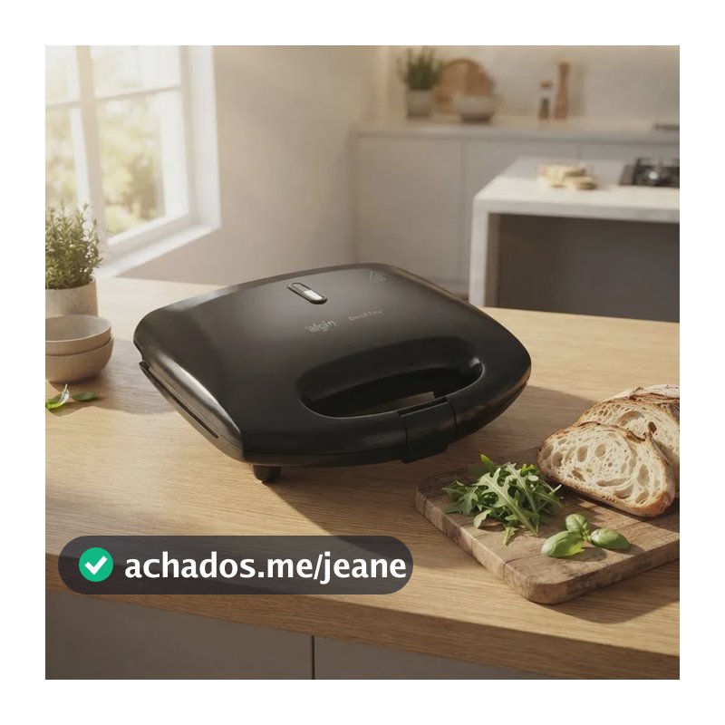 Sanduicheira Elgin Brunch Time 2 Em 1 Grill Antiaderente Preta 800w 127v