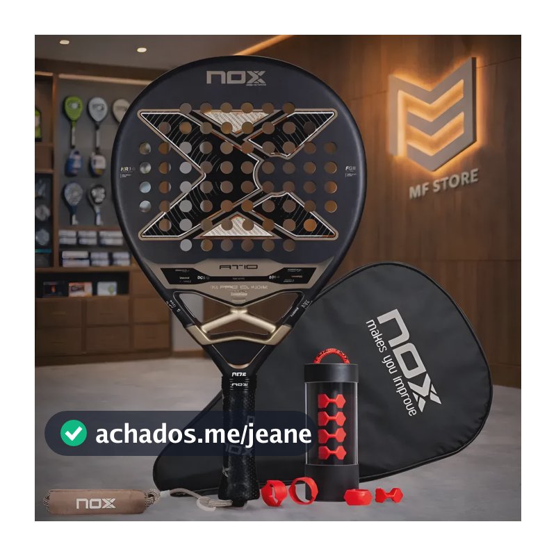 Raquete Padel Nox At10 Pro Cup Hard 2026 - By Agustín Tapia Preto