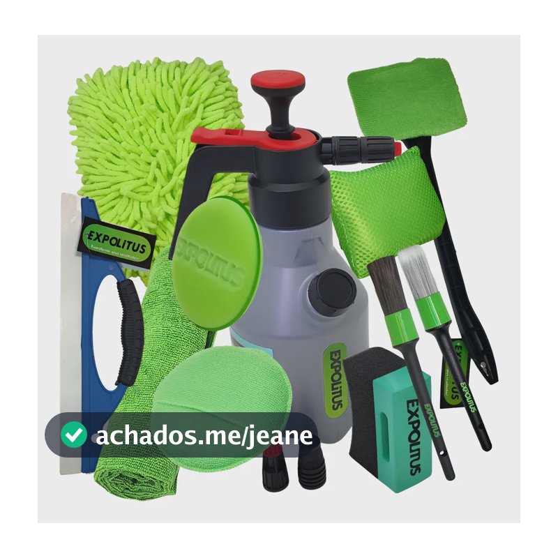 Kit Limpeza Expolitus Snow Foan Escova Microfibra Pincéis