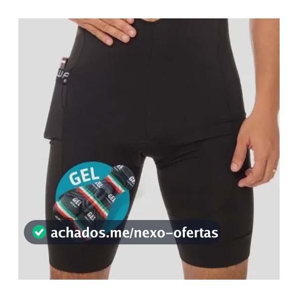 Bretelle Masculino Ciclismo Short Forro Gel Alta Performance