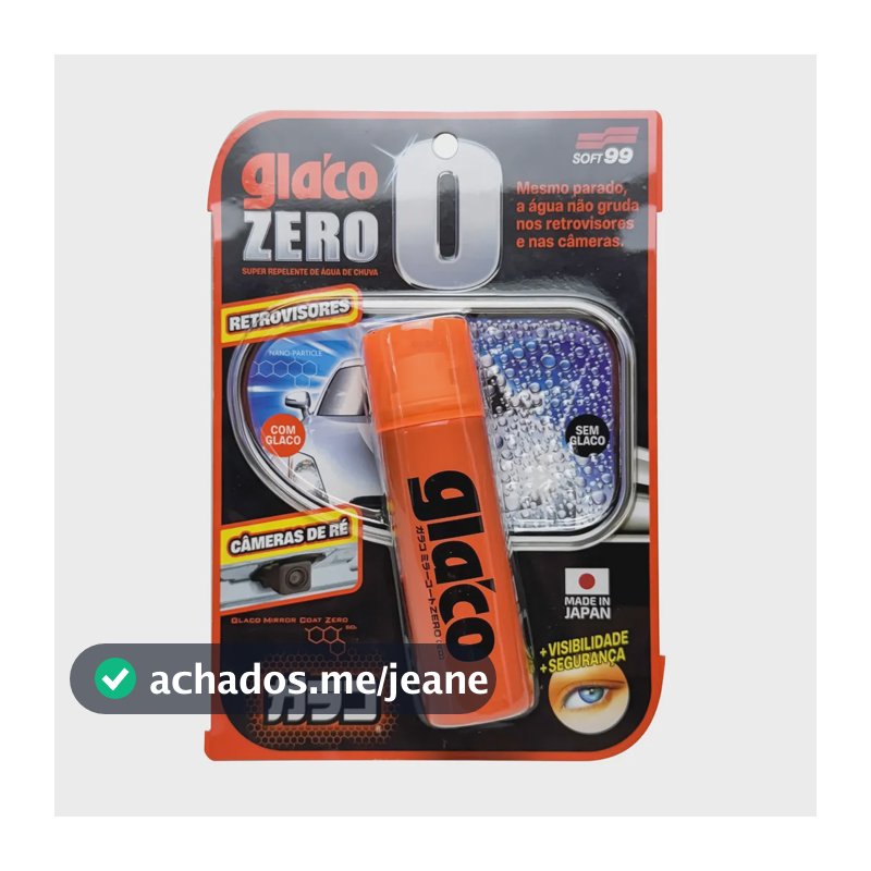 GLACO ZERO RETROVISORES E CÂMERAS DE RÉ REPELENTE DE ÁGUA DE CHUVA Soft99