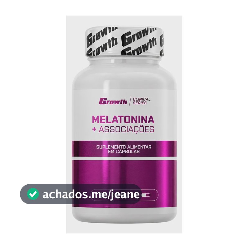 Melatonina+associações 90 Cap Growth Supplements - Sem Sabor Sem Sabor