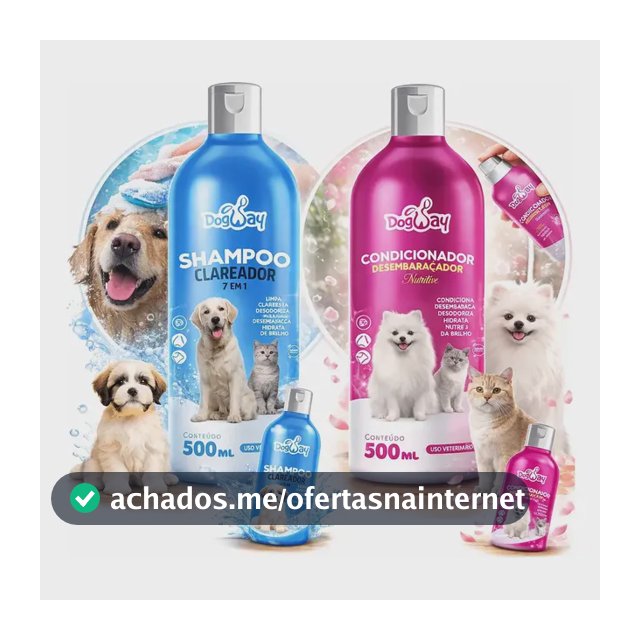 Kit Shampoo Clareador + Condicionador Desembaraçador Pet Shampoo Frutas / Condicionador Neutro