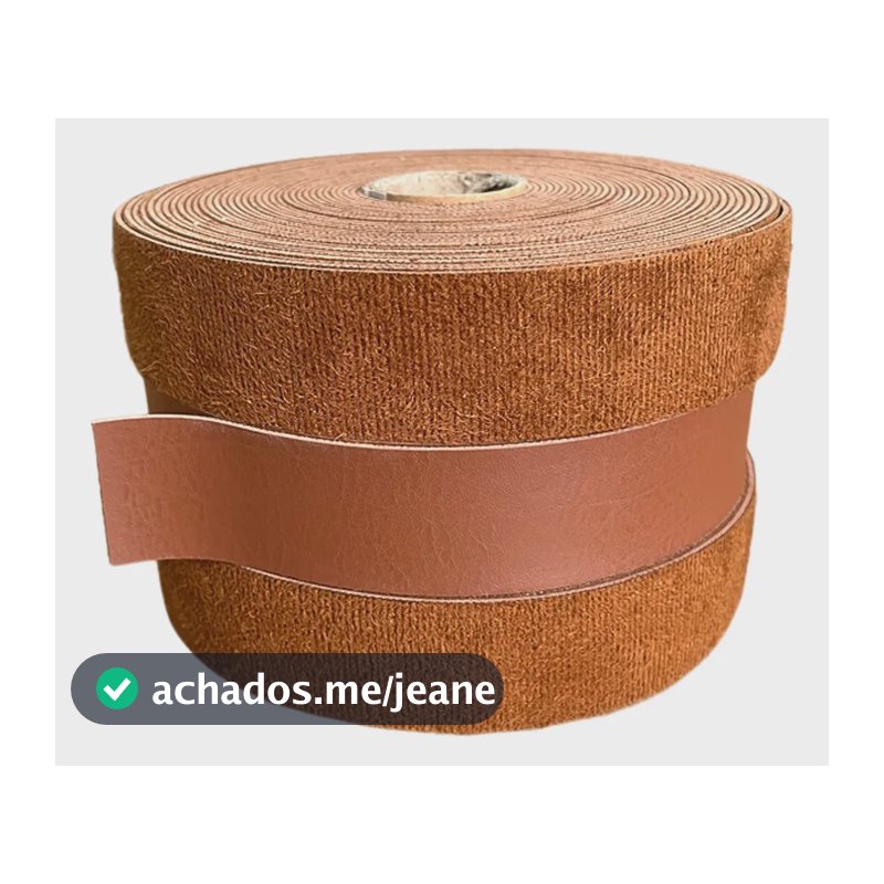 Tira De Couro Sintético Montana 2,5cm X 10m Artesanato Bolsa Caramelo