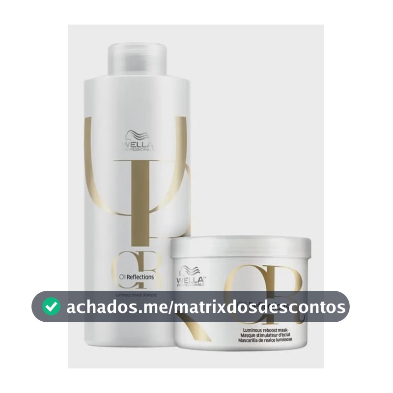 Wella Professionals Oil Reflections - Shampoo 1000ml + Máscara 500ml Kit