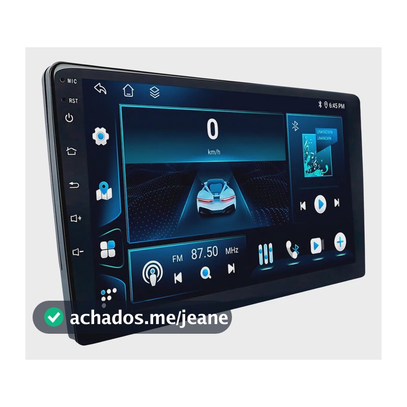 Central Multimídia H-Tech 9" QLED Octa-Core 6GB RAM 128GB GPS Wi-Fi Bluetooth