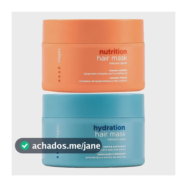 Máscaras De Tratamento Nutrição + Hidratação Stages - Braé