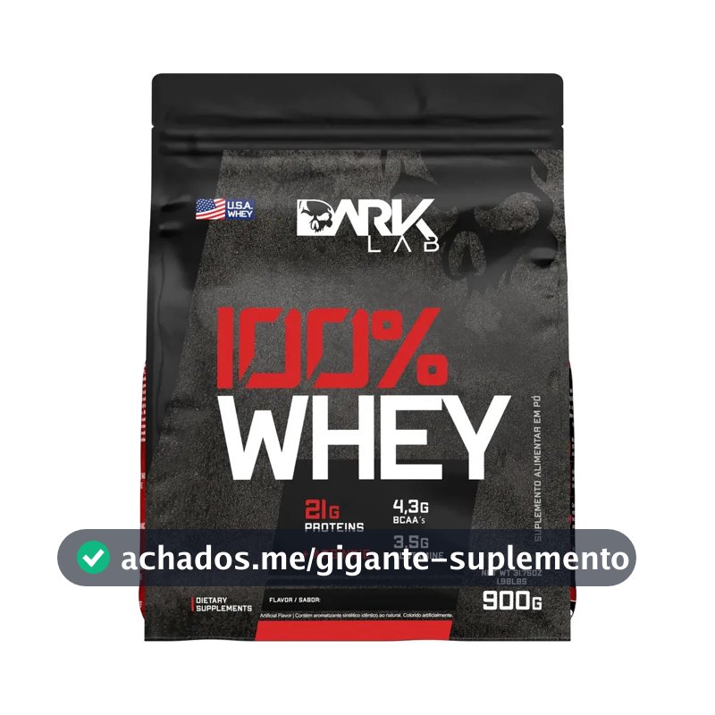 100% Whey Protein 900g Sabores - Dark Lab Sabor Chocolate Chocolate