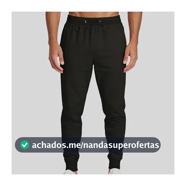 Calça Masculina Moletinho Lisa Bolso Traseiro Confortavel