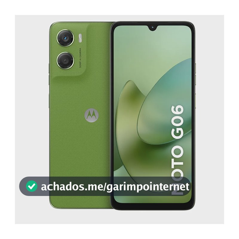 Smartphone Motorola Moto G06 - 128gb 4gb Ram + 8gb Ram Boost, e Camera 50mp Com Ai Bateria De 5.2 Ah Tela 6.9