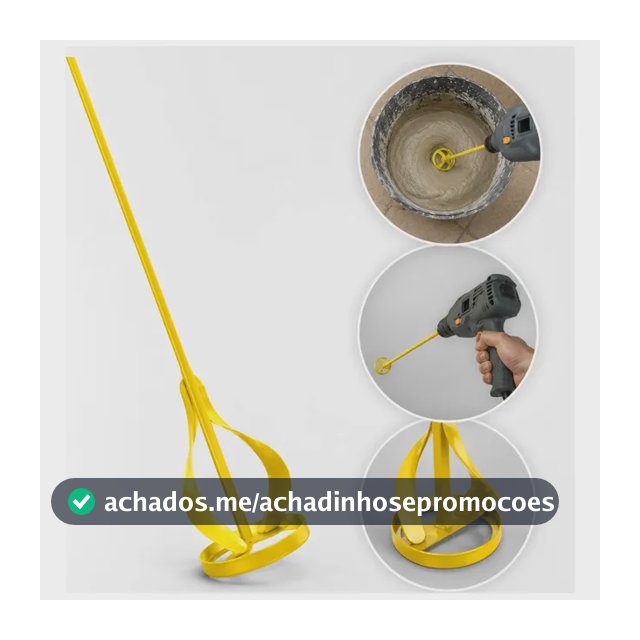 Batedor Misturador De Argamassa Tintas Encaixe P/ Furadeira Compatível Com Furadeiras 110/220 V