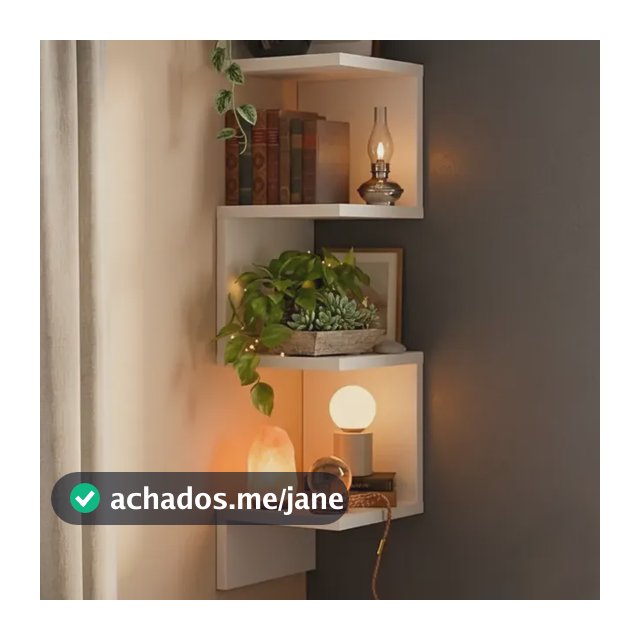Prateleira Estante Livros Nicho De Canto Reto Mdf Branco