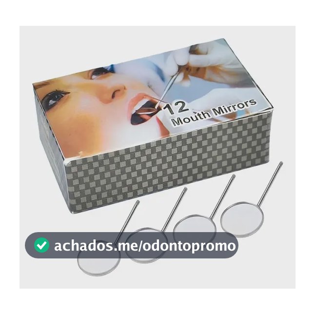 Espelho Bucal Odonto Plano Normal N.5 Autoclavel 1 Cx 12 Uni