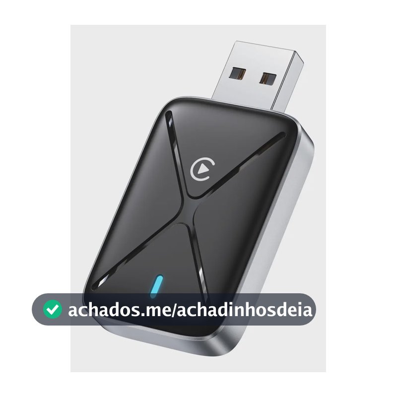 Adaptador CarPlay Sem Fio para iPhone, Conversor USB para Carro com iOS