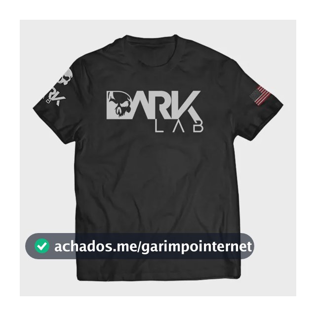 Camiseta Dry-fit  Preta Caveira Unisex Dark Lab