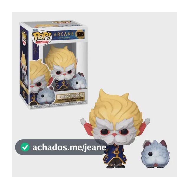 Boneco Funkopop Arcane League Of Legends Heimerdinger C Poro