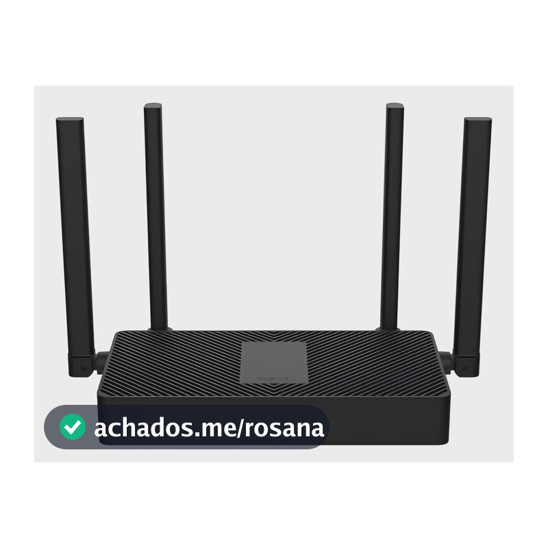 Roteador Wi-Fi 6 Huawei AX3S de Banda Dupla e 4 Antenas Preto