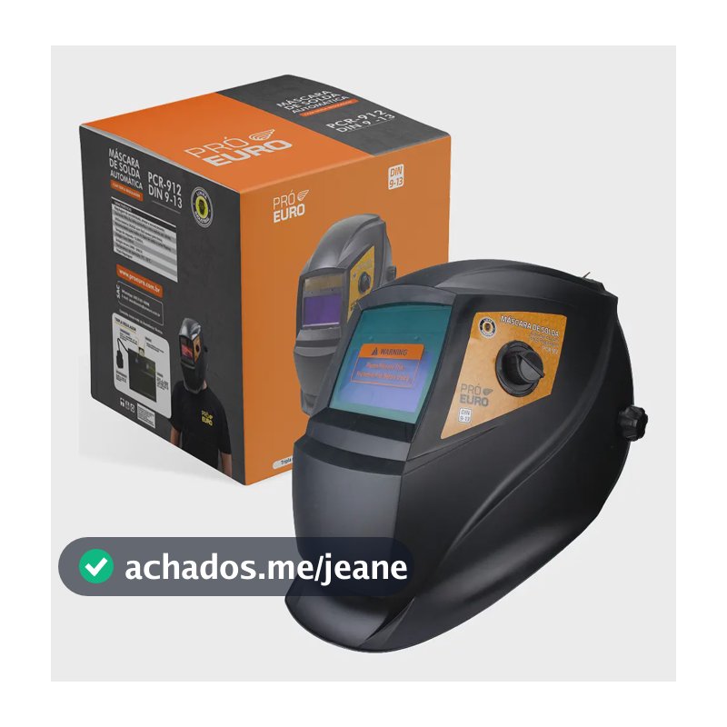 Máscara de Solda Automática PCR-912 Com Tripla Regulagem Pró Euro