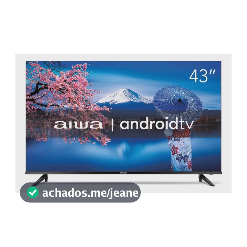 Smart Tv 43'' Android Dolby Aws-tv-43-bl-02-a Aiwa Bivolt