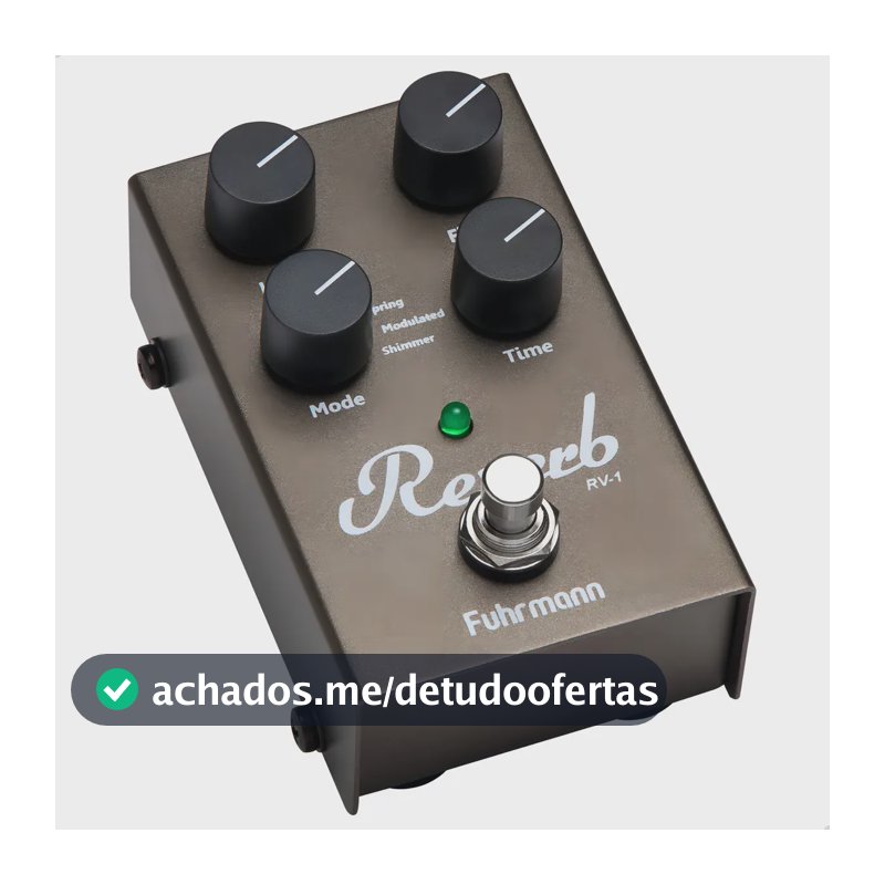 Pedaleira De Efeito P/ Violão 3 Modo Shimmer Reverb Fuhrmann Cor Marrom